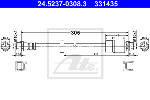 Тормозной шланг MEYLE арт. 24523703083