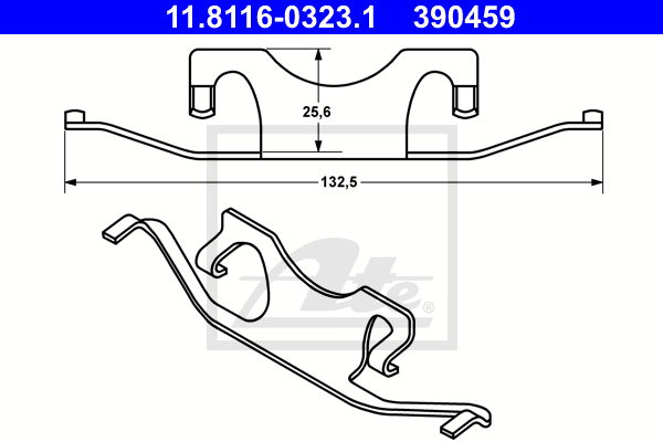 Планка супорта (заднього) прижимна (к-кт) MB E-class (W211)/S-class (W220) 2.0-6.0 98-08 (Ate) QUICK BRAKE арт. 11811603231
