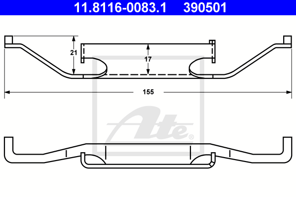 Планка супорта (переднього) прижимна (к-кт) BMW 3 (E46)/5 /7 (E32) -05/X3 (E83) 03-12 (Ate-Teves) QUICK BRAKE арт. 11811600831