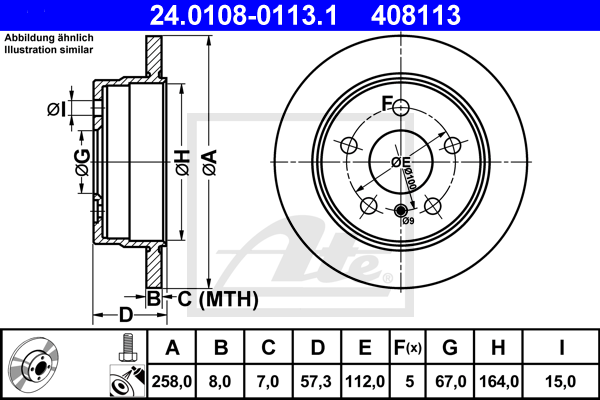 Тормозной диск ABE арт. 24010801131