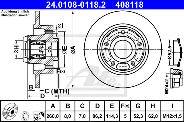 Тормозной диск MEYLE арт. 24.0108-0118.2
