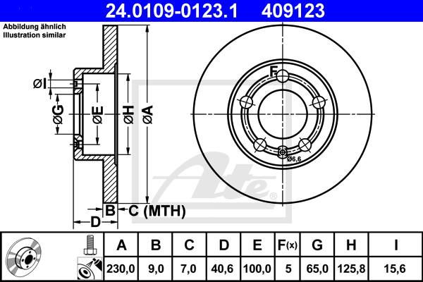 Тормозной диск VAG арт. 24.0109-0123.1