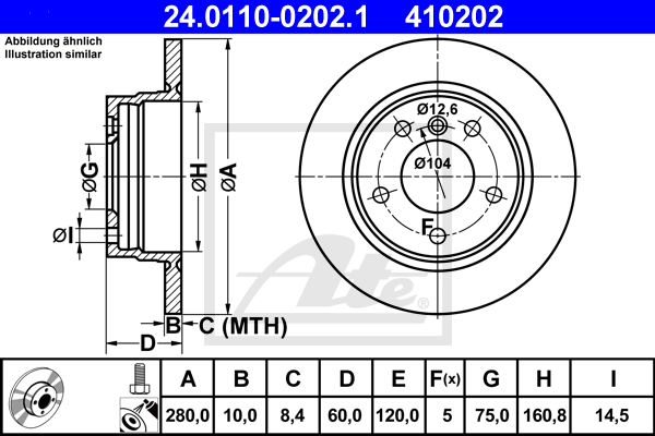 Тормозной диск MEYLE арт. 24011002021