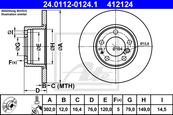 Тормозной диск MEYLE арт. 24011201241