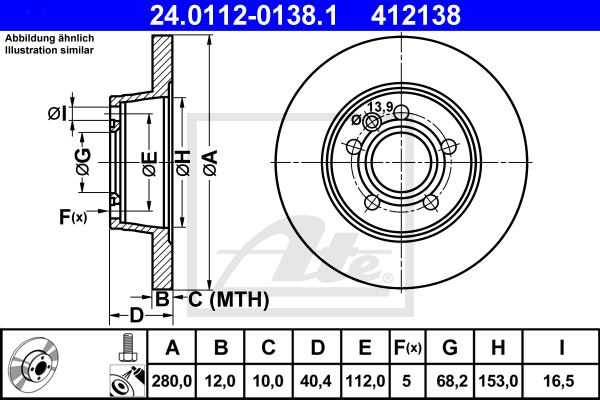 Тормозной диск FEBI BILSTEIN арт. 24011201381