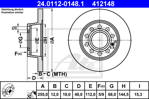 Тормозной диск ZIMMERMANN арт. 24011201481