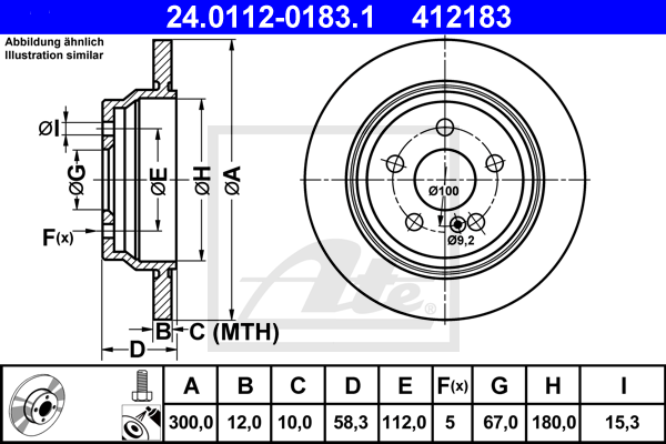 Тормозной диск ZIMMERMANN арт. 24011201831