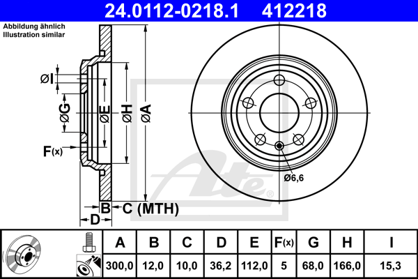 Тормозной диск ZIMMERMANN арт. 24.0112-0218.1
