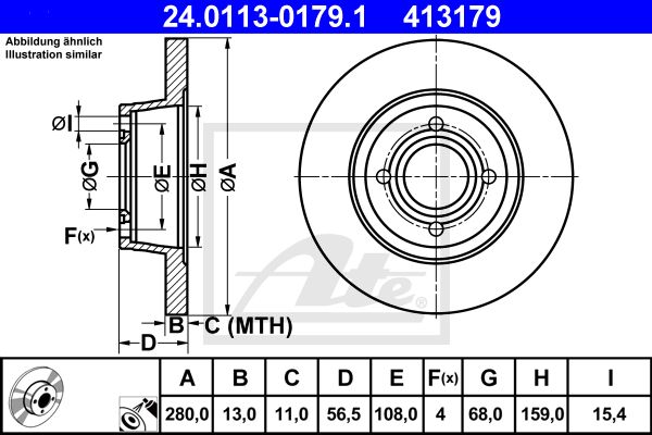 Тормозной диск NK арт. 24011301791
