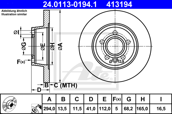 Тормозной диск NK арт. 24011301941