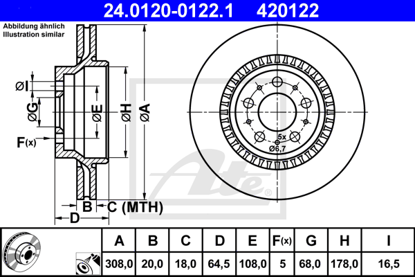 Тормозной диск NK арт. 24012001221