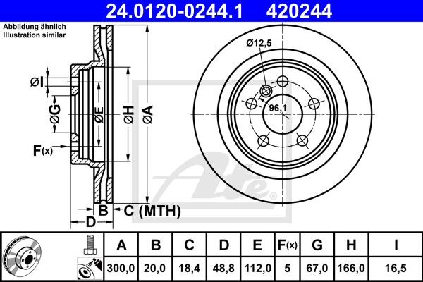 Тормозной диск ZIMMERMANN арт. 24012002441