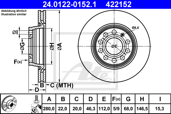 Тормозной диск FERODO арт. 24012201521