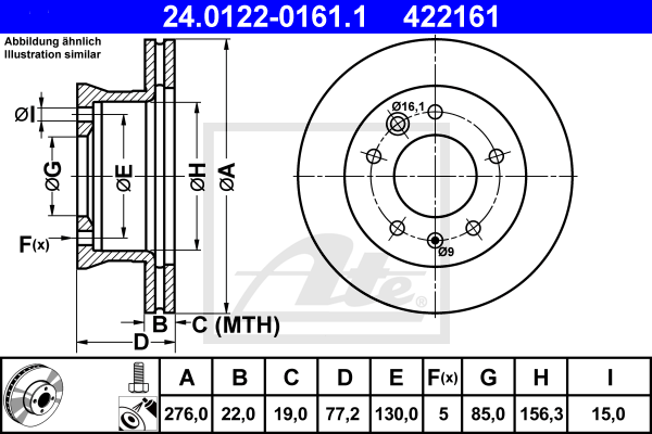 Тормозной диск HELLA PAGID арт. 24012201611