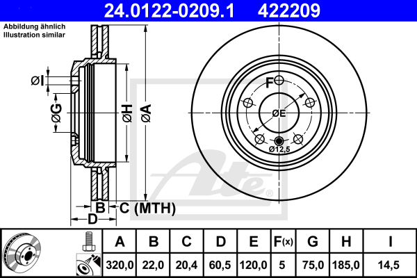 Тормозной диск REMSA арт. 24012202091