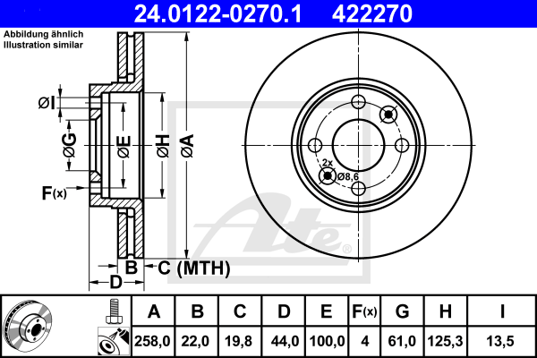 Тормозной диск BOSCH арт. 24012202701