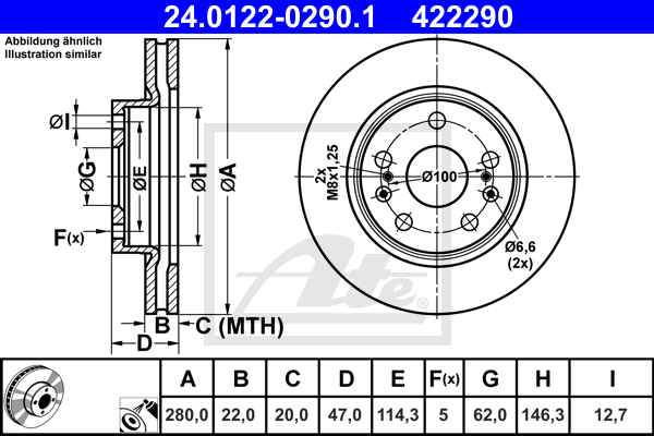 Тормозной диск A.B.S. арт. 24.0122-0290.1