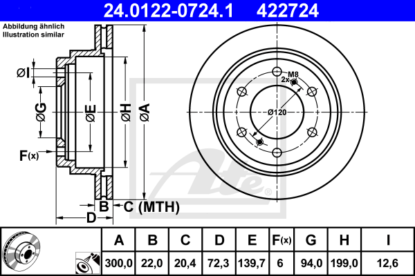 Тормозной диск BREMBO арт. 24012207241