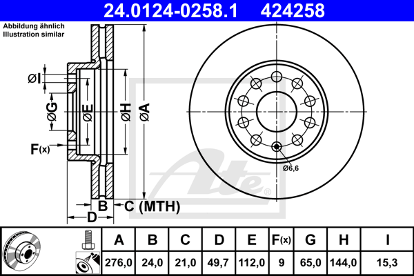 Тормозной диск REMSA арт. 24012402581