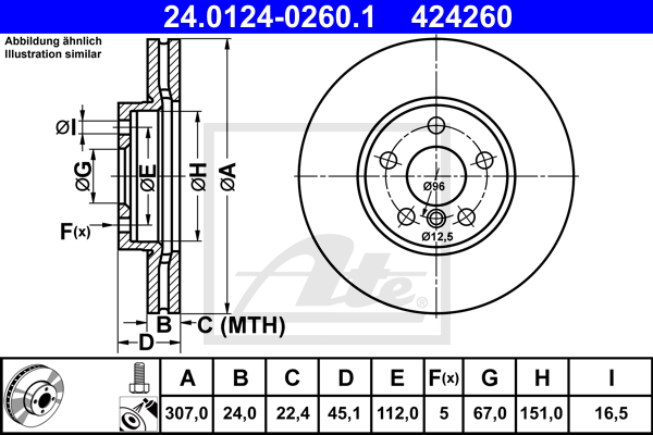 Тормозной диск TEXTAR арт. 24012402601