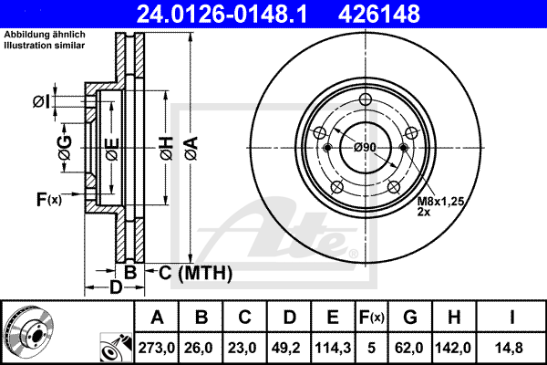Тормозной диск FERODO арт. 24012601481