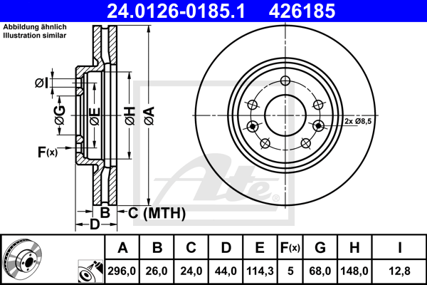 Тормозной диск TEXTAR арт. 24012601851