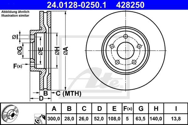 Тормозной диск WOKING арт. 24.0128-0250.1