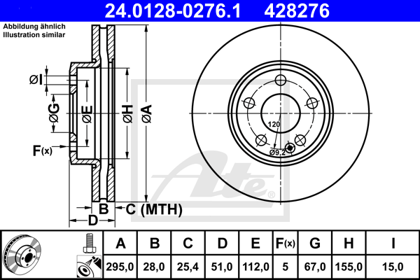Тормозной диск FEBI BILSTEIN арт. 24.0128-0276.1
