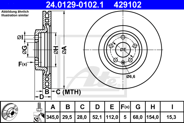 Тормозной диск VAG арт. 24.0129-0102.1