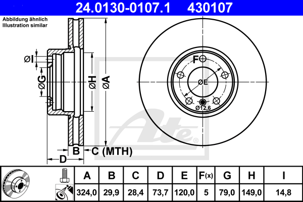 Тормозной диск REMSA арт. 24013001071