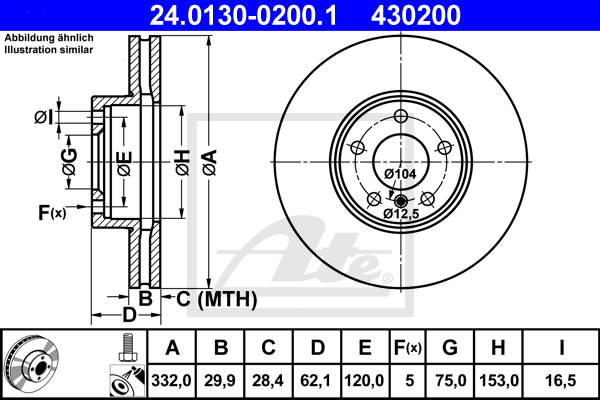 Тормозной диск ZIMMERMANN арт. 24.0130-0200.1