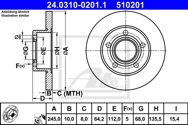 Тормозной диск REMSA арт. 24031002011