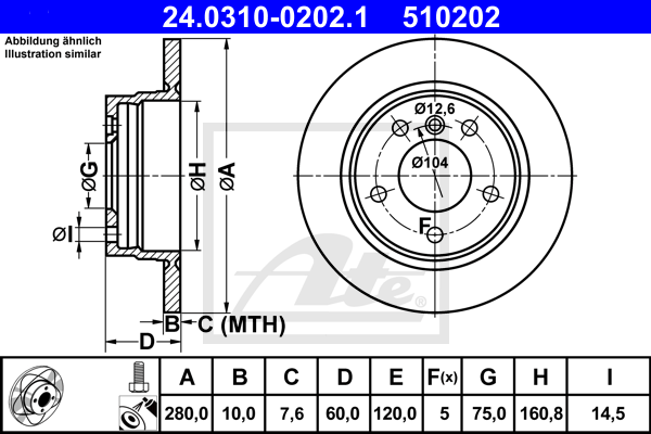 Тормозной диск METELLI арт. 24031002021
