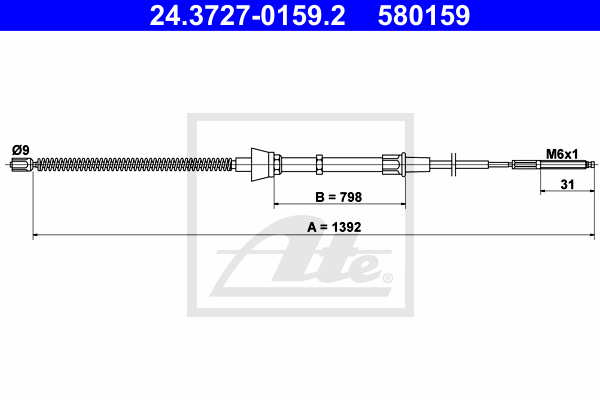 Трос стояночного тормоза FEBI BILSTEIN арт. 24372701592