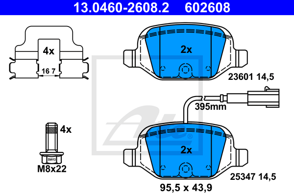 Тормозные колодки дисковые BREMBO арт. 13046026082