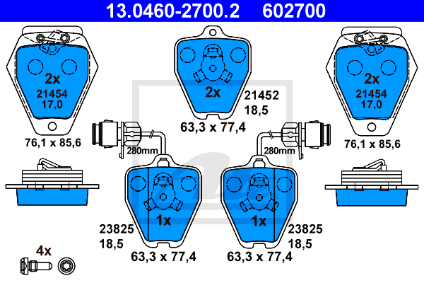 Тормозные колодки дисковые REMSA арт. 13046027002