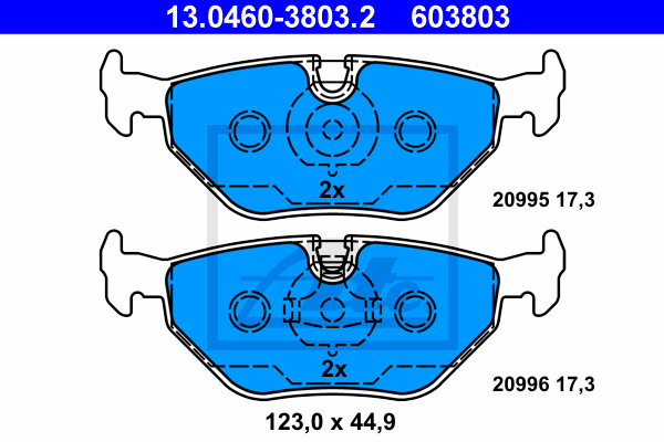 Тормозные колодки дисковые BREMSI арт. 13046038032