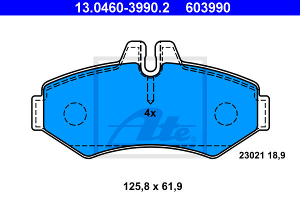 Тормозные колодки дисковые ICER арт. 13.0460-3990.2