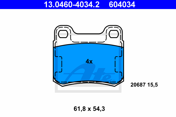 Тормозные колодки дисковые BREMSI арт. 13046040342