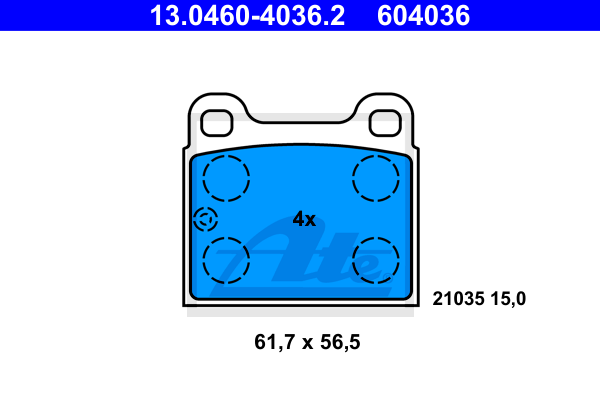 Тормозные колодки дисковые ICER арт. 13046040362