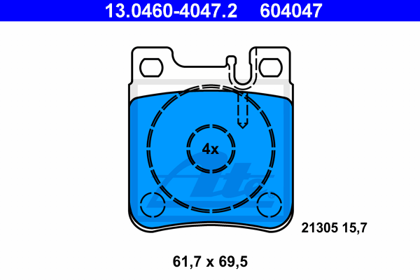 Тормозные колодки задние дисковые BOSCH арт. 13046040472