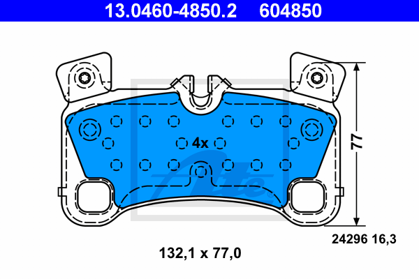 Тормозные колодки дисковые VAG арт. 13.0460-4850.2