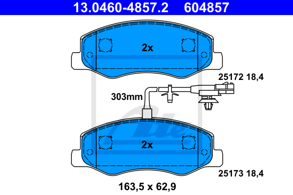 Тормозные колодки дисковые REMSA арт. 13.0460-4857.2