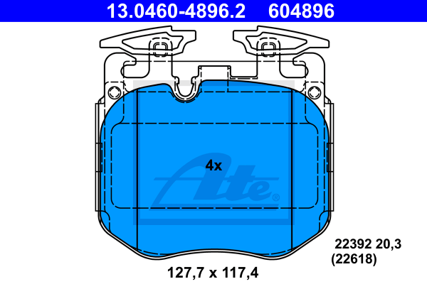 Тормозные колодки дисковые FEBI BILSTEIN арт. 13046048962