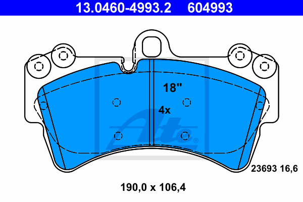 Тормозные колодки передние дисковые DELPHI арт. 13.0460-4993.2