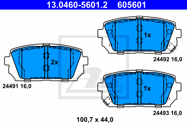 Тормозные колодки дисковые DELPHI арт. 13.0460-5601.2