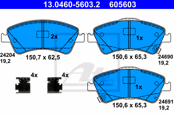 Тормозные колодки дисковые QUICK BRAKE арт. 13.0460-5603.2