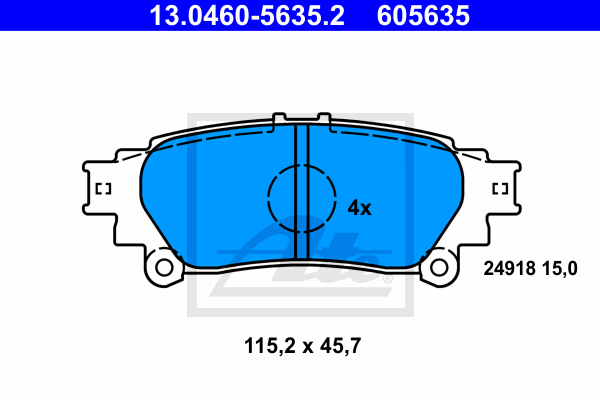 Тормозные колодки дисковые BREMSI арт. 13.0460-5635.2