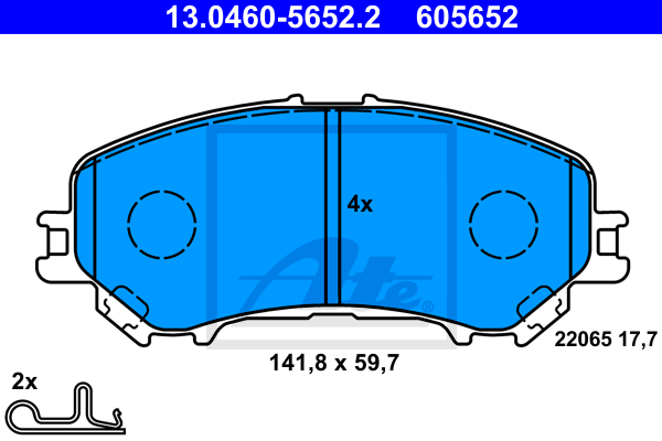 Гальмівні колодки, дискові NISSAN арт. 13.0460-5652.2