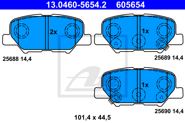 Тормозные колодки дисковые A.B.S. арт. 13046056542